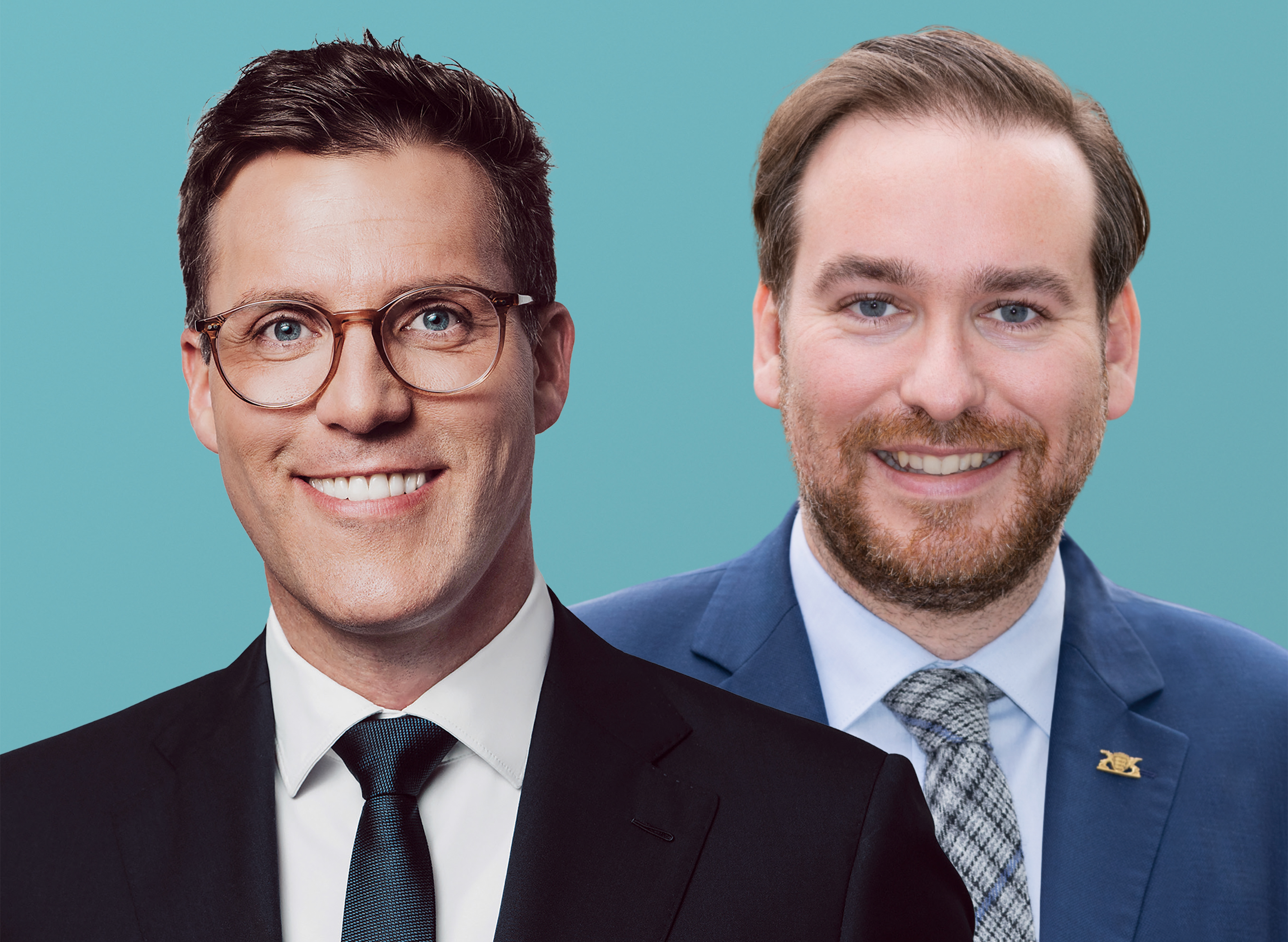 Foto: Manuel Hagel (Fotonachweis: Marcel Ditrich) und Andreas Sturm MdL (Fotonachweis: Matthias Busse)