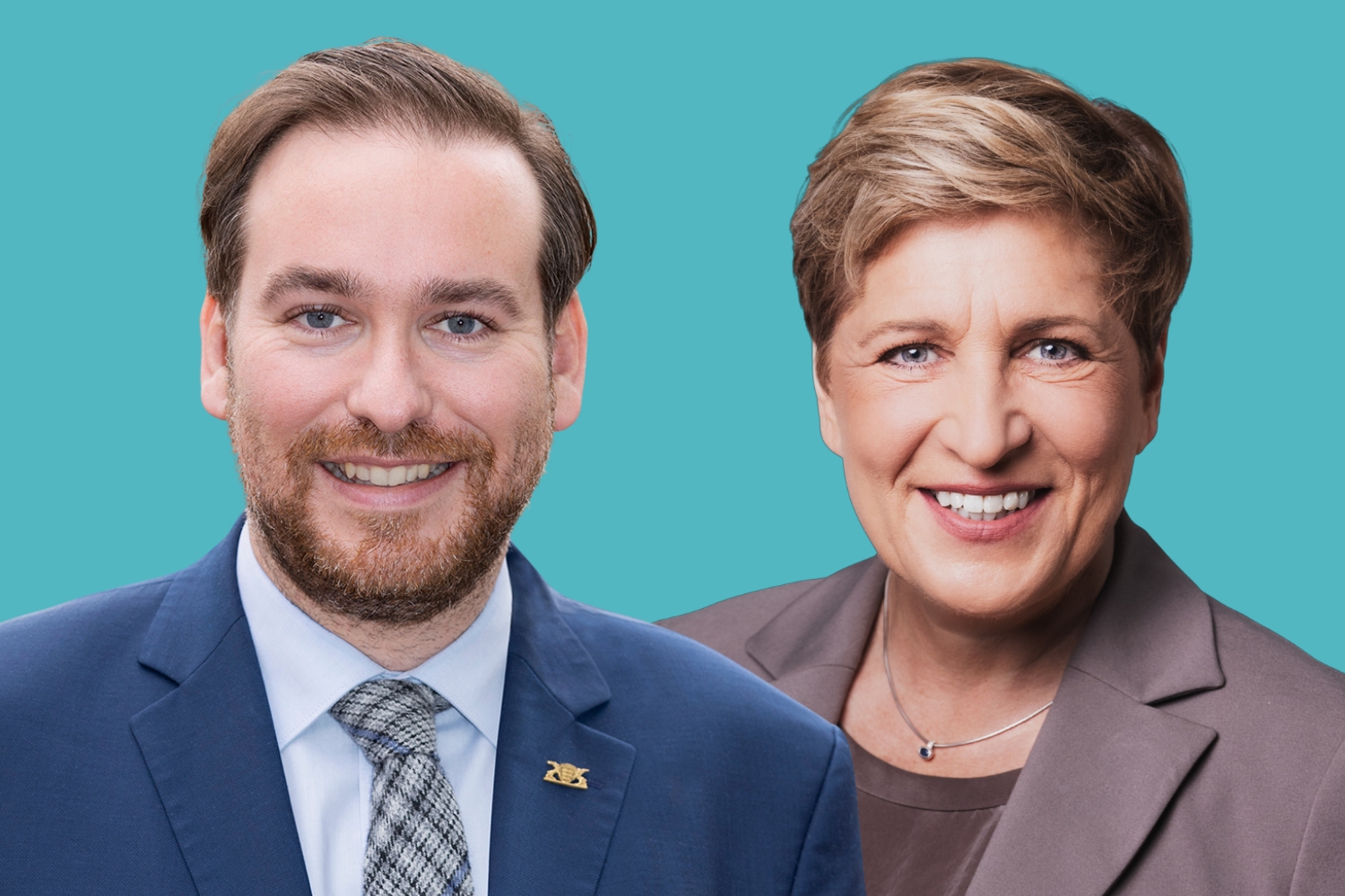 Foto: Andreas Sturm MdL (Fotonachweis: Matthias Busse) und Ministerin Nicole Razavi MdL (Fotonachweis: Marcel Ditrich)